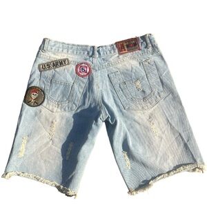 Blue Jean Shorts US Army Patch(M)